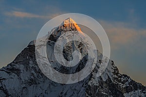 Mt Ama Dablam Peak Himalaya sunset