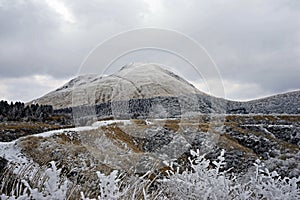 Mt. Aso and Kusasenri grassland in winter