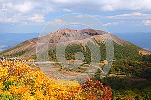 Mt. Azumakofuji of tinted autumn