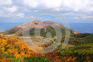 Mt. Azumakofuji of tinted autumn