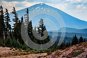 Mt Bachelor Views from Broken Top Trail, Three Sisters Wilderness, Oregon photo