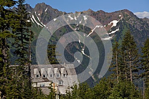 Mt Baker Lodge Red Snow Mountains Washington