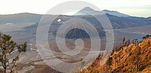 Mt. Bromo and Mt. Batok morning after sunrise, East Java Indonesia