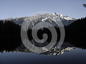 Mt. Currie reflection in Lake Ivey