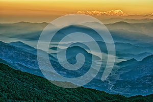 Mt. Dhaulagiri, view from Mt. Shivapuri