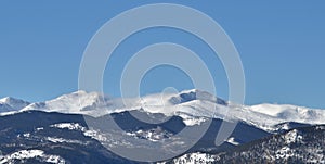 Mt Evans mountain in winter
