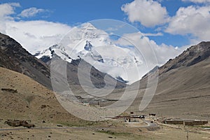 Mt Everest North face at Tibet