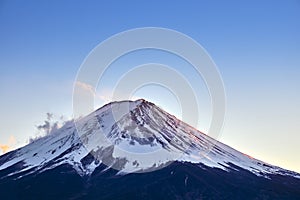 Mt. Fuji and autumn foliage at Lake Kawaguchi, Japan.