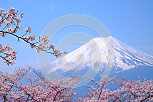 Mt Fuji and Cherry Blossom in Japan Spring Season (Japanese Cal