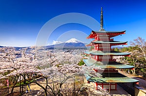 Mt. Fuji with Chureito Pagoda, Fujiyoshida, Japan