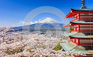 Mt. Fuji with Chureito Pagoda, Fujiyoshida, Japan