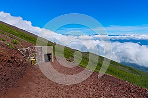 Mt. Fuji climbing,Yoshida Trail , japan photo