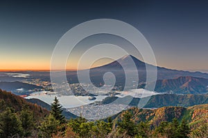 Mt. Fuji, Japan over Kawaguchi Lake