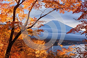 Mt. Fuji, Japan from Yamanaka Lake in Autumn