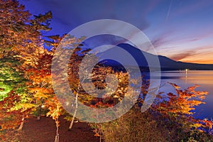 Mt. Fuji, Japan from Yamanaka Lake in Autumn