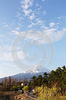 Mt fuji at kawaguchi lake side view.