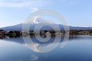 Mt fuji at kawaguchi lake view.