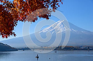 Mt.Fuji and Lake Kawaguchi in autumn