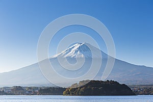 Mt. Fuji with lake. Kawaguchi-ko.