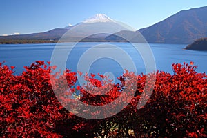 Mt. Fuji and Lake Motosu photo