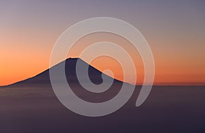 Mt.Fuji and Sea of clouds at dawn photo