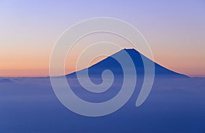 Mt.Fuji and Sea of clouds at dawn photo