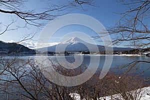 Mt.Fuji in winter, Japan