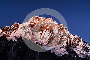 Mt Gyachung Kang Himalaya Sunset