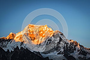 Mt Gyachung Kang Himalaya Sunset