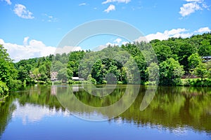 Mt Holyoke College campus landscape photo