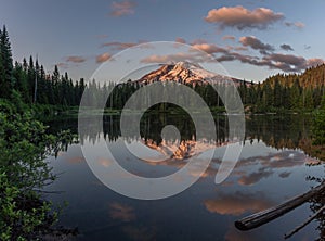 Mt Hood and cloud lake reflection