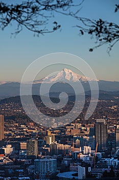 Mt. Hood and Portland city