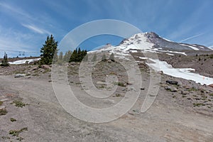 Mt. Hood and skiing trail