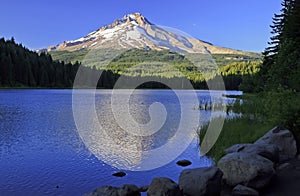 Mt Hood at Sunset from Mirror Lake