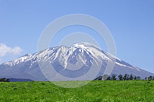 Mt.Iwate and blue sky photo