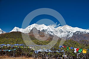 Mt Kanchenjunga and its Ranges as Seen from Dzongri Trek