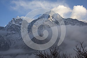 Mt Kangtega and Thamserku