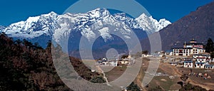 Mt. Kongde and Tyangboche monastry, tyangboche, Nepal