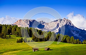 Mt.Langkofel at sunset, Seiser Alm, Dolomites, Italy