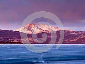 Mt. Laurier and Lake Laberge, Yukon T., Canada