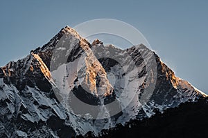 Mt Lothse and Nuptse Himalaya