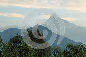 Mt Machapuchare view in Nepal