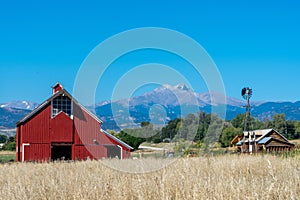 Mt. Meeker in Colorado behind the Agricultural Heritage Center in Longmont