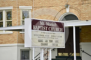 Mt. Moriah Baptist Church Sign, Memphis, Tennessee