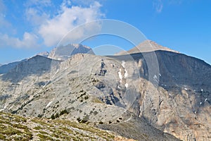 Mt. Olympus in Greece. 'Laimos' passing