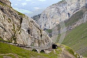 Mt. Pilatus Cogwheel Tracks View