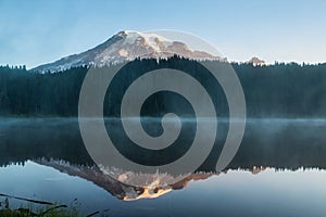 Mt.Rainier reflection at sunrise