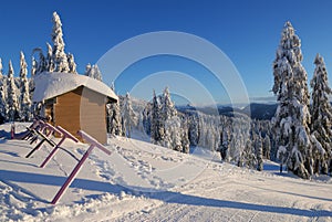 Mt. seymour ski resort with fresh snow
