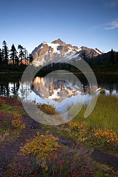 Mt Shuksan Reflection Picture Lake North Cascade Mountains