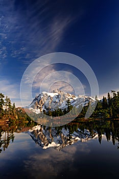 Mt Shuksan vertical wide view